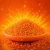Orange granular plastic particles, general injection molding raw material, PP PE material, industrial grade Specification image